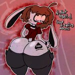 1:1 2024 big_butt butt button_nose choker clothed clothing colored_nails digital_media_(artwork) english_text femboy feri_the_bunny feridoodles6 floppy_ears freckled_butt freckled_face freckles frederick frederick_the_bunny glistening glistening_butt gradient_background hair huge_butt humanoid jewelry lagomorph leggings legwear leporid looking_down low_res male mammal nails necklace open_mouth pockets rabbit rabbit_ears shirt shocked simple_background solo spades_(suit) suit_symbol sweatband t-shirt tail text thick_thighs topwear