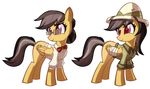  bandage bow_tie brown_hair clothing cutie_mark daring_do_(mlp) equine eyewear female feral friendship_is_magic glasses hair hat horse mammal my_little_pony pegasus plain_background pony ric-m shirt transparent_background wings 