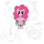 absurd_res anthro breasts breasts_touching_each_other chain clitoris clitoris_to_nipple contraption_concept female feral friendship_is_magic genitals hasbro hi_res ladypot my_little_pony nipple_piercing nipples piercing pinkie_pie_(mlp) pussy ring_around_nipple smile solo wtfponytime