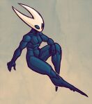 2024 2_horns 5_fingers arthropod belly black_arms black_belly black_eyes black_hands black_legs breasts digital_media_(artwork) featureless_breasts featureless_crotch featureless_feet feet female fingers fwingerz hand_on_leg hand_on_thigh hollow_knight horn hornet_(hollow_knight) nude simple_background sitting solo team_cherry
