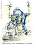  alane_fieldson angry anthro belly_scales bent_horns blue_scales colored_pencil_(art) computer countershading cracks desk dragon frills front_view frustrated green_sclera gripping humor ink inkwell long_neck low_res membranous_wings open_mouth paper plain_background snout solo spine_ridge spread_wings text traditional_media white_background white_claws wings yelling yellow_countershading yellow_membrane 