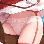  1girl caeda_(fire_emblem) cameltoe commentary_request commission crotch_focus falling_petals fire_emblem fire_emblem:_mystery_of_the_emblem fire_emblem:_shadow_dragon_and_the_blade_of_light garter_belt gloves holding holding_reins horseback_riding panties petals pixiv_commission red_garter_belt reins riding saddle solo torimaru underwear upskirt white_gloves white_panties 