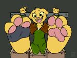 3_toes 4:3 5_fingers anthro barefoot bound clothing deaathtraap feet female fingers foot_focus katia_managan pawpads pink_pawpads plantigrade prequel_adventure shirt soles solo the_elder_scrolls toes topwear tunic yellow_sclera