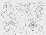5_fingers anthro areola arm_tuft arthropod belly big_belly big_breasts black_text blush blush_lines bodily_fluids breasts butt cleavage clothed clothing dialogue digital_media_(artwork) eevee eeveelution elemental_creature english_text exclamation_point eyebrows eyelashes female female/female fingering fingers flareon flora_fauna fluffy fluffy_tail frosmoth generation_1_pokemon generation_4_pokemon generation_5_pokemon generation_7_pokemon generation_8_pokemon genitals glaceon group hair hand_on_belly hand_on_cheek hand_on_face hand_on_pussy hi_res holding_object holding_staff huge_breasts insect latiar leaf legendary_pokemon lepidopteran lips lipstick long_tail looking_at_viewer looking_down makeup marshadow moth motion_lines mouth_closed narrowed_eyes navel neck_tuft nintendo nipples on_another on_top_of_belly one_eye_closed open_mouth petilil plant pokemon pokemon_(species) pussy question_mark shadow_creature simple_background sketch sketch_page staff standing sweat sweatdrop tail teeth text thick_thighs tongue topwear tuft whimsicott white_background wide_hips wings wrist_tuft