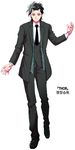  alternate_costume avengers black_hair formal jungyun99 loki_(marvel) male_focus marvel necktie solo suit 
