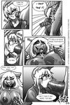  bell_collar black_and_white breasts cat claws comic dickgirl eyewear feline forced forced_oral futaro glasses greyscale hair human intersex male mammal monochrome nipples oral oral_sex penis sex 