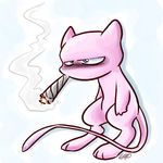  ambiguous_gender cat drugs feline marijuana mew pok&eacute;mon smoke solo 