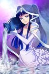  blue_eyes blue_hair dress furudo_erika nanamura solo twintails umineko_no_naku_koro_ni vase water wedding_dress 