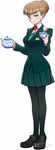  blush green_eyes hana_no_android_gakuen personification school_uniform skirt sony sony_ericsson stocking tea tie 
