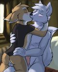  awww back balls blush butt canine caress corgi couple dog duo fox_(housepets!) gay housepets! husky intimate king_(housepets!) kissing male mammal nogitsunegabriel penis rxjaguar webcomic 