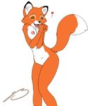  anthro anthrofied breasts canine disney eyes_closed female fox fox_and_the_hound mammal nipples nude open_mouth plain_background solo standing steven_stagg vixey white_background 