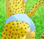  big_thighs bush butt cheetah clothing echoeternal feline female invalid_tag mammal panties ruisu-kun shorts spots thick_thighs underwear 