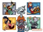 anthro arthropod bat buckteeth canid canine canis domestic_cat domestic_dog felid feline felis female feral flea giselle_(kim_arndt) group insect kat_(kim_arndt) kim_arndt male mammal monotreme moondog_(comic) moondog_(kim_arndt) murid murine parker_(kim_arndt) platypus rat rodent sitting teeth topher_(kim_arndt)