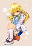  arnoul bad_id bad_pixiv_id book casual child_gilgamesh fate/hollow_ataraxia fate/stay_night fate_(series) genderswap genderswap_(mtf) gilgamesh long_hair red_eyes shoes shorts sneakers younger 