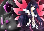  accel_world antenna_hair armor bare_shoulders black_hair black_lotus_(accel_world) brown_eyes bug butterfly butterfly_wings elbow_gloves gloves insect kuroyukihime long_hair navel ranshin spoilers wings 