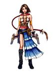  boots dual_wielding final_fantasy final_fantasy_x final_fantasy_x-2 gun handgun highres nomura_tetsuya official_art pistol solo weapon yuna 