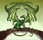  claws dragon female feral green green_scales horn lizard paul_youll reptile scalie solo wings wistala 