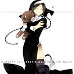  bad_id bad_pixiv_id bear boots braid ciel_arc cross dress english habit long_hair nun shinatsuhiko_yae side_slit single_braid solo striped striped_legwear stuffed_animal stuffed_toy teddy_bear thighhighs white_footwear yozakura_quartet 