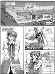  braid comic commentary drsunshine freckles greyscale hat hong_meiling long_hair monochrome star touhou twin_braids 