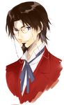  bad_id bad_pixiv_id bespectacled blue_eyes brown_hair facial_hair fate/zero fate_(series) glasses goatee male_focus solo toosaka_tokiomi upper_body xia_(ryugo) 