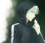  bad_id bad_pixiv_id fate/zero fate_(series) hood hoodie male_focus matou_kariya solo white_hair xia_(ryugo) 