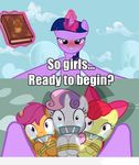  apple_bloom_(mlp) applebloom_(mlp) blush book bound bow censored comic crying cub cutie_mark_crusaders_(mlp) edit equine female feral friendship_is_magic green_eyes group horn horse lesbian mammal my_little_pony outside pegasus pony purple_eyes rape_face rope scootaloo_(mlp) shocked sky sweetie_belle_(mlp) tape tears twilight_sparkle_(mlp) unicorn wings young 