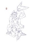 2013 4_toes alister_azimuth anal anal_penetration anthro anthro_on_anthro anthro_penetrated anthro_penetrating anthro_penetrating_anthro artist_logo ball_fondling balls biped bodily_fluids cum cum_in_mouth cum_inside cum_on_chest cum_on_face cum_on_own_face cum_on_self cum_while_penetrated dated ejaculation erection eyewear feet fellatio fondling fur genital_fluids genitals glans glasses group group_sex hands-free humanoid_genitalia humanoid_penis jcfox licking logo lombax male male/male male_anthro male_penetrated male_penetrating male_penetrating_male mammal nipples nude nude_anthro nude_male open_mouth oral oral_penetration pawpads paws penetration penile penis penis_lick piledriver_position plantigrade ratchet_(ratchet_and_clank) ratchet_and_clank reverse_spitroast sex sketch sony_corporation sony_interactive_entertainment striped_arms striped_body striped_ears striped_fur stripes text threesome toes tongue tongue_out trio vein wolver_mustang