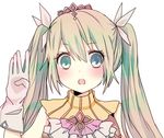  blush frey_(rune_factory) gloves green_eyes green_hair long_hair rune_factory rune_factory_4 sabon_(ilovesaya) solo twintails 