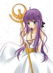  1girl athena breasts kido_saori kidou_saori long_hair purple_hair saint_seiya 