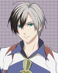  black_hair coat green_eyes grey_hair ludger_will_kresnik male_focus multicolored_hair nina_(pastime) smile solo tales_of_(series) tales_of_xillia tales_of_xillia_2 