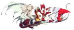  2015 alpha_channel digital_media_(artwork) dragon duo feathered_dragon feathered_wings feathers feral lying ravoilie red_feathers simple_background transparent_background white_feathers wings 