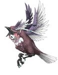  animal_ears bare_shoulders beak bird commentary_request full_body head_wings mazeran mystia_lorelei open_mouth pink_hair short_hair solo sparrow touhou transparent_background wings 