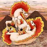 fire flame gen_1_pokemon highres horse kari_thomson no_humans pokemon pokemon_(creature) ponyta tail 