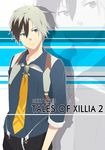  black_hair blue_eyes copyright_name grey_hair ludger_will_kresnik male_focus multicolored_hair solo tales_of_(series) tales_of_xillia tales_of_xillia_2 usagiumi 