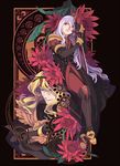  albino androgynous bad_id bad_pixiv_id blonde_hair blue_eyes boots coat dhaos_(tales) duke_pantarei flower headband knee_boots lizzydom long_hair male_focus multiple_boys pants red_eyes sword tales_of_(series) tales_of_phantasia tales_of_vesperia weapon white_hair 