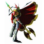  armor axe battle_axe cape digimon lowres no_humans solo stance weapon 