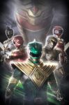  1boy arm_guards armor artist_name belt black_bodysuit black_dino_ranger bodysuit boom!_studios gloves gold_armor gold_trim golden_arms green_bodysuit green_ranger helmet highres horns jason_david_frank looking_at_viewer lord_drakkon male_focus mighty_morphin_power_rangers mighty_morphin_power_rangers:_once_&amp;_always power_rangers power_rangers_dino_thunder power_rangers_shattered_grid power_rangers_turbo power_rangers_zeo red_bodysuit red_ranger red_turbo_ranger shoulder_armor signature tokujay tokusatsu tommy_oliver white_bodysuit white_ranger zeo_ranger_v_red 