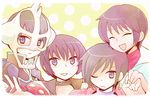  black_hair brother_and_sister choker earrings eyes_closed gloves jewelry judas leon_magnus mask open_mouth purple_eyes rutee_katrea short_hair siblings tales_of_(series) tales_of_destiny tales_of_destiny_2 