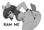 2024 absurd_res anthro anus bent_over bovid breasts butt caprine clothed clothing clothing_aside digital_drawing_(artwork) digital_media_(artwork) facial_piercing female genitals hairy_pussy hi_res looking_at_viewer looking_back lurkin mammal monochrome no_bra nose_piercing nose_ring panties panties_aside parappa_the_rapper piercing presenting presenting_hindquarters pubes pussy rammy_lamb ring_piercing sheep solo sony_corporation sony_interactive_entertainment talking_to_viewer text um_jammer_lammy under_boob underwear underwear_aside
