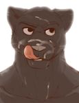  anthro black_fur cum cum_on_face cum_on_neck eye_roll face feline fur gay headshot_portrait joe_(meesh) licking licking_cum male mammal manly masculine meesh messy muscles panther portrait solo tongue 