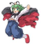  antennae cape green_eyes green_hair ozaki_(ko-zaki) short_hair solo touhou wriggle_nightbug zokika 