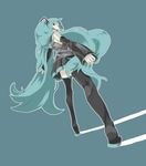  bad_id bad_pixiv_id blue_hair detached_sleeves hatsune_miku long_hair microphone solo tani_(tus) thighhighs very_long_hair vocaloid zettai_ryouiki 