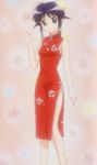  andou_mahoro bun_cover china_dress chinese_clothes double_bun dress mahoromatic screencap side_slit solo sparkle stitched third-party_edit 