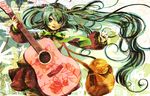  acoustic_guitar guitar hashimochi hatsune_miku instrument long_hair solo very_long_hair vocaloid 