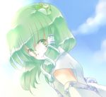  frog green_hair kochiya_sanae long_hair snake solo suzuki_ao touhou 