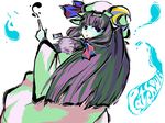  bad_id bad_pixiv_id dog-san hat long_hair patchouli_knowledge purple_hair ribbon solo touhou 
