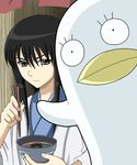  artist_request bangs chopsticks elizabeth_(gintama) food gintama katsura_kotarou male_focus 