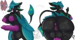  2024 3_fingers 4_ears absurd_res anthro anus areola avali avian balls big_areola big_balls big_breasts big_butt big_nipples big_penis black_balls black_body black_ears black_feathers blue_body blue_eyes blue_feathers blue_hair blue_wings breasts butt duo feather_hair feathered_wings feathers fingers forked_tongue front_view genitals green_body green_feathers hair herm herm_(lore) hi_res huge_balls huge_breasts huge_butt intersex knot knotted_penis lips multi_ear nipples non-mammal_breasts nude nude_anthro nude_herm onomatopoeia penis pseudo_hair puffy_nipples purple_anus purple_areola purple_lips purple_nipples purple_penis purple_pussy purple_tongue pussy ralena/ralaku rear_view sarasul_(smolreapy) simple_background smolreapy solo_focus sound_effects standing text tongue tongue_out white_background winged_arms wings 