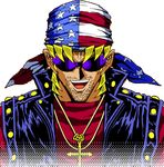  1boy america american bandanna bandit_keith blonde_hair cross glasses in_america jewelry lowres male male_focus necklace solo stereotype sunglasses united_states_of_america upper_body yu-gi-oh! 
