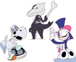 2024 alolan_form alolan_marowak animated_skeleton anthro anthro_penetrated anus balls bone bottomless breasts butt clothed clothing dry_bones erection female female_penetrated generation_7_pokemon genitals grey_body group hi_res hot_dogging humanoid impstripe looking_at_viewer looking_back looking_back_at_viewer male male/female male/male male_penetrating male_penetrating_female mario_bros nintendo nude open_mouth open_smile penetration penile penile_penetration penis penis_in_pussy pokemon pokemon_(species) pussy regional_form_(pokemon) sex simple_background skeleton smile undead vaginal vaginal_penetration white_background yellow_eyes